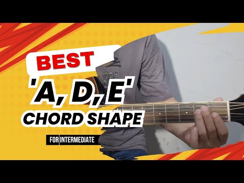 Guitar lesson, the magic chord using A, D & E chord shape