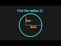 Calculating Radius and Angles