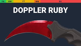Karambit Doppler Ruby Wear Preview