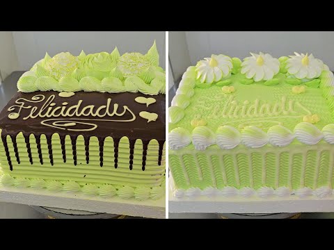 Decoración moderna de pasteles cuadrados con flores comestibles