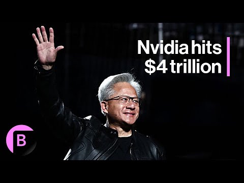 YouTube video thumbnail: Nvidia Hits $4 Trillion Valuation Milestone on AI Demand