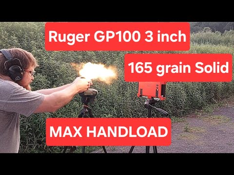 Ruger GP 100 3 inch MAX HANDLOAD - 165 grain Cutting Edge Solid