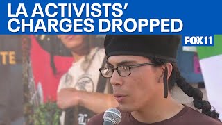 Charges dropped against activist who gave out face shields during downtown LA ICE protests | FOX 11