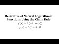 Derivatives of Logarithmic Functions