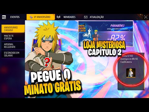 GARENA FICOU DOIDA! PEGUE O MINATO GRÁTIS? 2° EMOTE DE GRAÇA E LOJA MISTERIOSA - NOVIDADES FREE FIRE