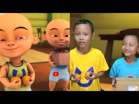 Tiru Aksi Upin Ipin || Upin Ipin Di Kasih Jeruk Oleh Mei - Mei