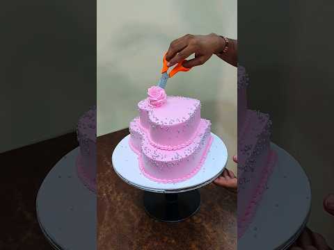 Anniversary Heart Step cake design #ytshorts #short