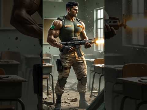 এক ভারতীয় সেনা🎖️শিক্ষক এবং শিশুদের স্কুল থেকে উদ্ধার করলেন🏫 #ai #army #school #indianarmy #help