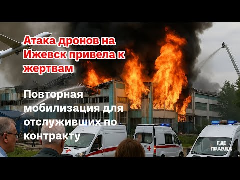 Атака дронов на Ижевск привела к жертвам. ВСУ отслуживших по молодёжному контракту снова мобилизуют
