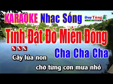 Karaoke || Tình Đất Đỏ Miền Đông – Beat Chuẩn ( Cha Cha Cha ) Nhạc Sống Duy Tùng