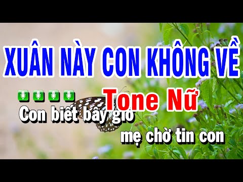 Karaoke Xuân Này Con Không Về Nhạc Sống Tone Nữ | Beat Huỳnh Anh