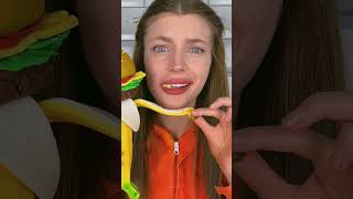 Chocolate 🍌🍔 VS Real Food Challenge #shorts