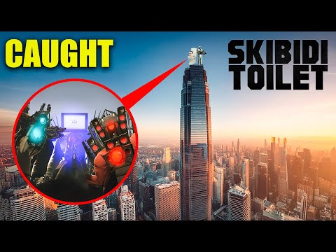 DRONE catches BLOODY SKIBIDI TOILET vs TITAN CAMERA MAN in REAL LIFE! (they're CURSED!)