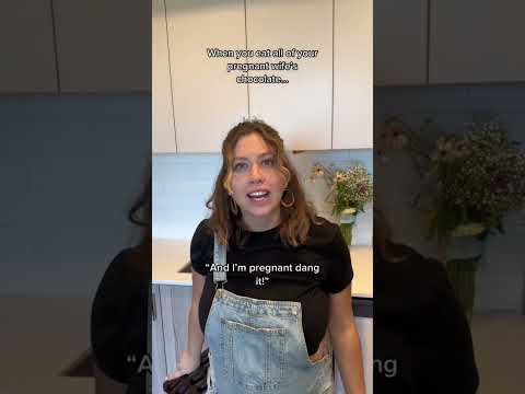 I ate all of my pregnant wife’s CHOCOLATE! #couple #relationship #shorts