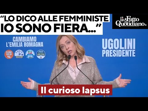 Il lapsus di Meloni: "Lo dico a tutte le femministe, sono fiera che col mio governo..."