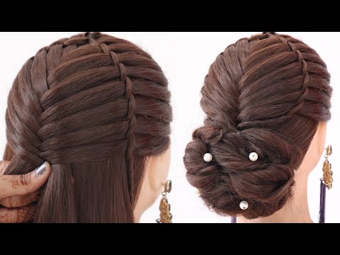 simple bun hairstyle for saree | juda hairstyle for women | ladies hair style