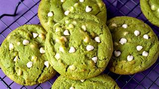 Easy White Chocolate Matcha Cookies Recipe