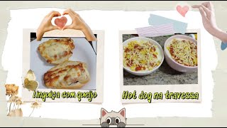 Lanches fáceis: linguiça com queijo/hot dog na travessa (pote)