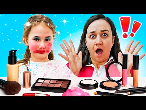 😲💄 Un trucco per la passeggiata: bambina contenta, mamma scioccata!