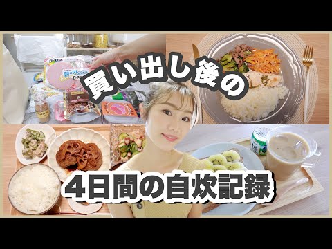 【４日分の買い出しとご飯紹介】3人分🥦我が家の簡単レシピ【主婦業】