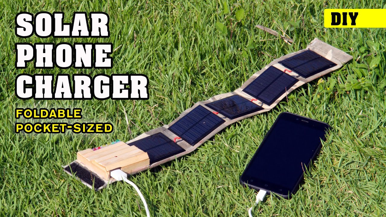 How to make a 5V Foldable Solar Panel Phone Charger | DIY Charging on the go