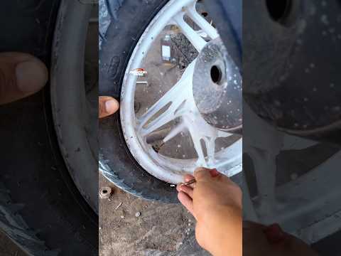 ban tubless kok dalam nya banyak air nya kaya gini