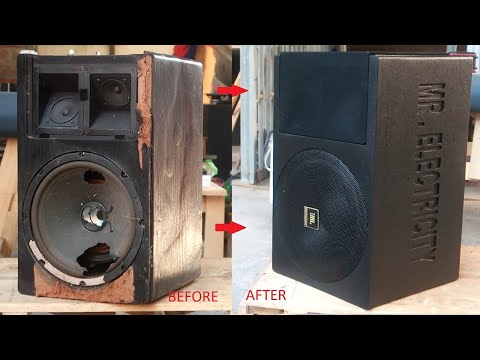 Restoration in the most detail a pair of severely damaged speakers / Restore step by step