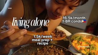 ₱1.5K/week meal plan🏠 FREE appliance, ₱16.5K/mos. 1BR Condo in Manila 🇵🇭 | Living Alone Reset Ep. 04
