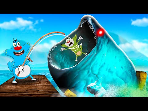 Roblox Oggy Cought Big Giant Bloop In Fishing Go With Jack