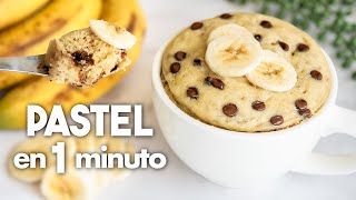 PAN de PLÁTANO en TAZA en 1 minuto 🍌 | Banana Bread en Microondas | Pan de Plátano SIN HORNO