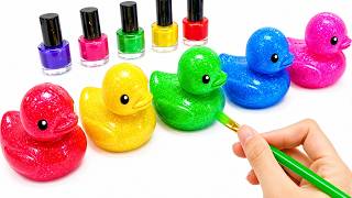 ASMR Video | How To Make Cute Rainbow Duck From Kinetic Sand | 1000+ Satisfying Idea