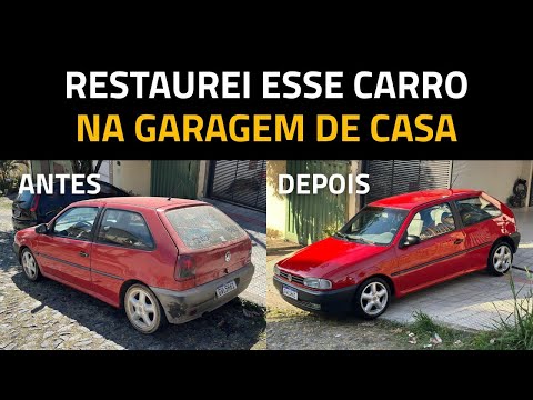 RESTAUREI esse carro na GARAGEM em 1 dia 
