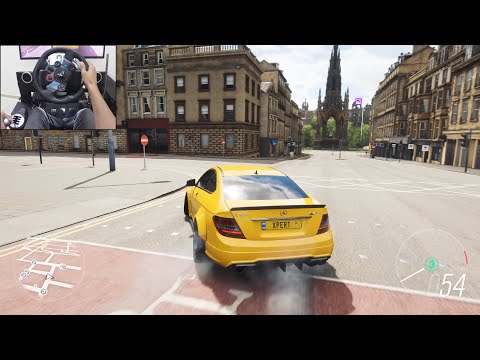 Mercedes Benz C63 AMG Black - Forza Horizon 4 | Logitech g29 gameplay