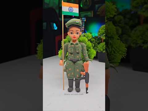 Diy Indian Army Soldier making 🪖 Independence day Special 🇮🇳 Jai Hind #shorts #short