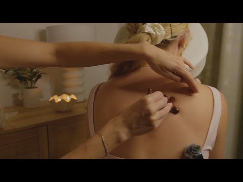 ASMR personal attention with reiki energy healing (cord cutting, back tracing, hand movements)