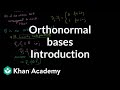 Understanding Orthonormal Sets and Bases