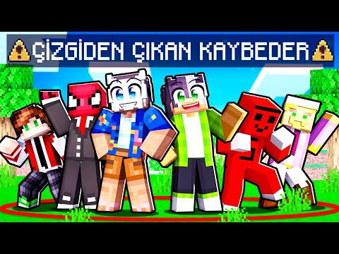 Minecraft Youtuberları İle DAİREDEN SON ÇIKAN KAZANIR! - @Ferited @Rüyaperest @SametParlak2