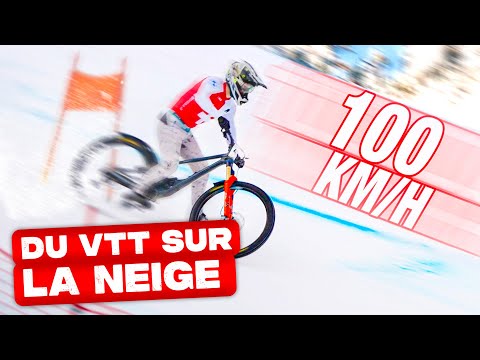 Une course de VTT sur la NEIGE à plus de 100 KM/H !