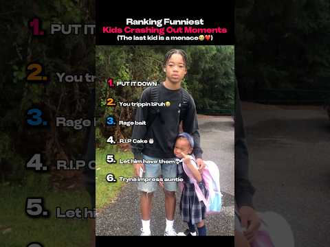 Ranking The Funniest Kids Crashing Out Moments