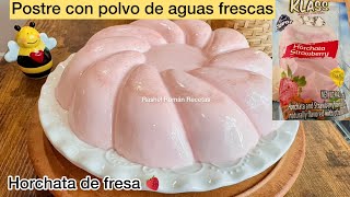 COMO hacer un POSTRE CREMOSO con sobres para preparar aguas frescas🤤 sobremesas !