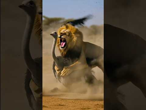 শিল্পাঞ্জি বনাম সিংহ 🦁 | উটপাখিকে বাঁচাতে নায়িকার তাণ্ডব! | সাহসিকতার দৃষ্টান্ত #bengalishorts