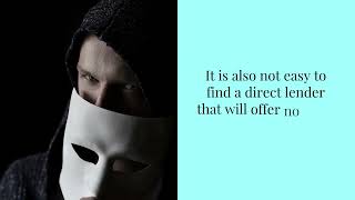 Direct Lender No Scam No Hassle Easy Loans for People With Bad Credit