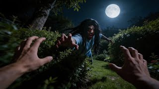THE MONSTER COUGHT ME IN  THE GARDEN