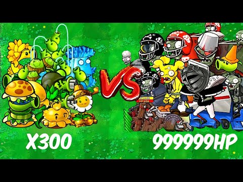 99 Plants VS 9999 HP Dr.Zomboss - Who Will Win? PVZ 1 Hybrid Challenge