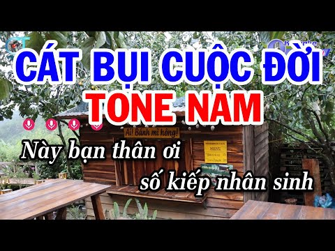 Karaoke Cát Bụi Cuộc Đời Tone Nam Gm || Nhạc Sống Beat Mới || Karaoke Đồng Sen