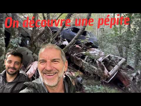 On découvre une R5 Alpine presque complète dans un ravin au milieu d'autres épaves d'anciennes !!