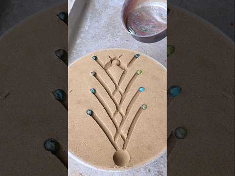 #art #amazing #satisfying #shorts #experiment EP-1157 أفضل تصميم فني لصب المعادن