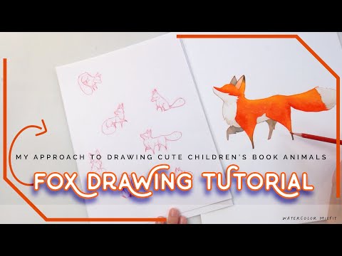 How to Draw a Simple Cute Fox