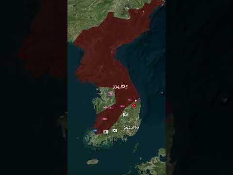 The Korean War (1950-1953) animated map