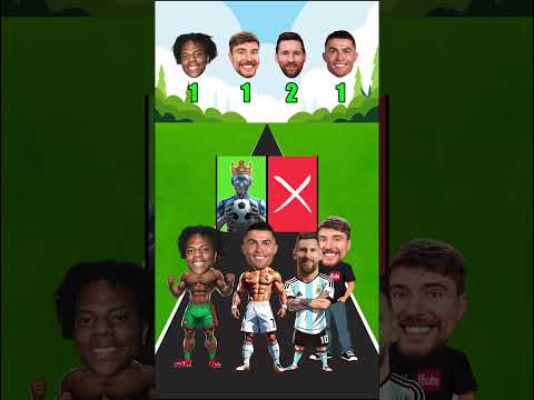 Who will Win? ⚽️🤫 Ronaldo vs Messi vs IShowSpeed vs MrBeast